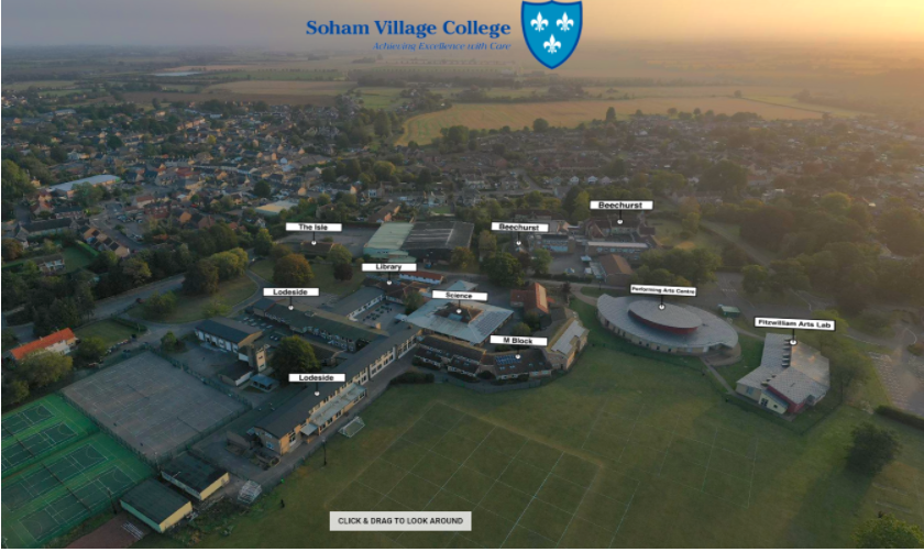 Over head view of Soham Village College Site