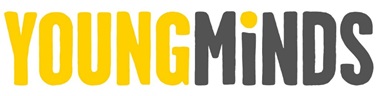 Young in capital letters in yellow, Minds in capitals in black, with dot over eye in yellow