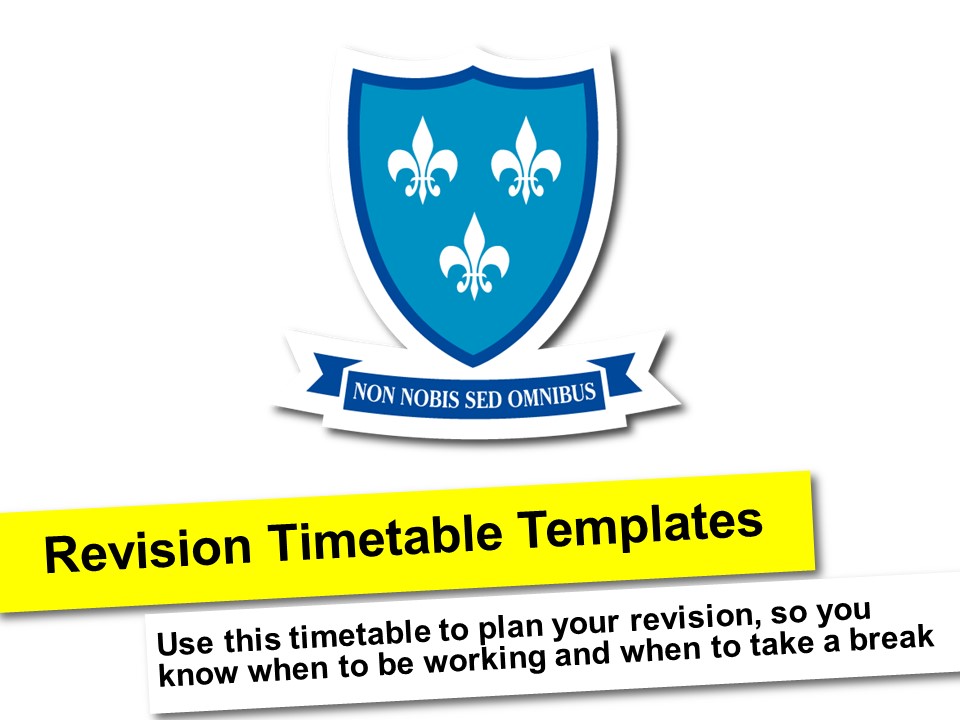 Revision Timetable  Template